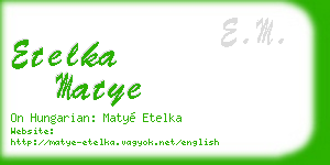 etelka matye business card