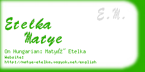 etelka matye business card